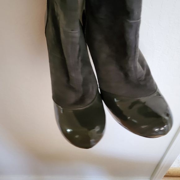 Report Tall Suede Gray Heel Boots Size 10 - Picture 2 of 6